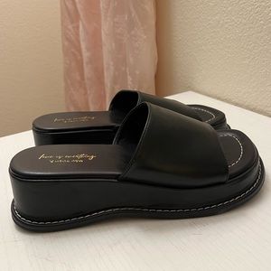 Casual Black Platform Sandals